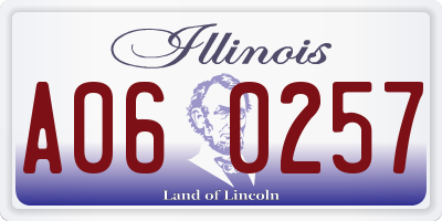 IL license plate A060257