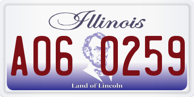 IL license plate A060259