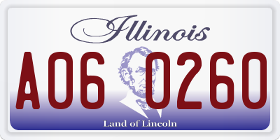 IL license plate A060260