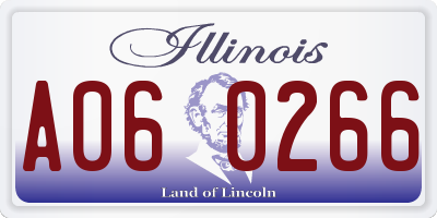 IL license plate A060266