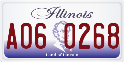IL license plate A060268
