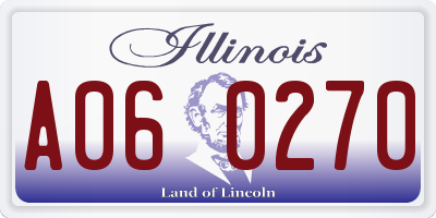 IL license plate A060270