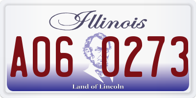 IL license plate A060273