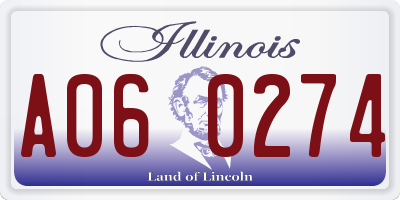 IL license plate A060274