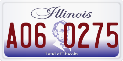 IL license plate A060275