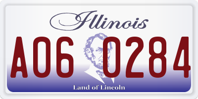 IL license plate A060284