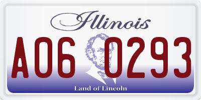 IL license plate A060293