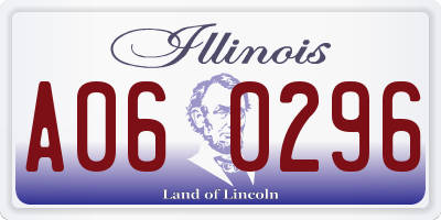 IL license plate A060296