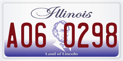 IL license plate A060298