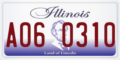 IL license plate A060310