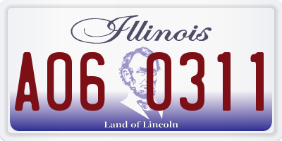 IL license plate A060311