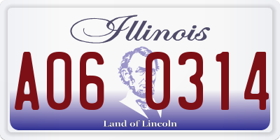 IL license plate A060314