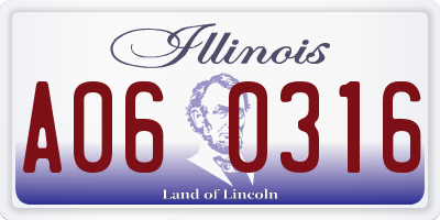 IL license plate A060316