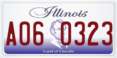 IL license plate A060323
