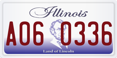 IL license plate A060336