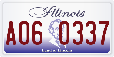 IL license plate A060337