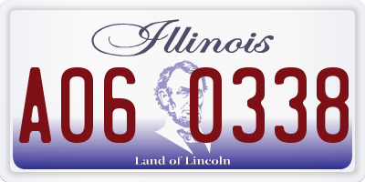 IL license plate A060338