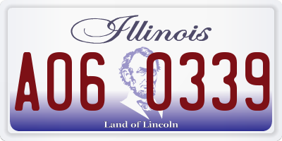 IL license plate A060339