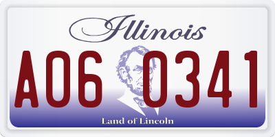 IL license plate A060341