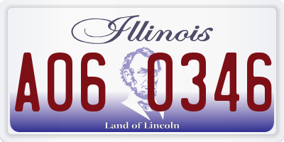 IL license plate A060346