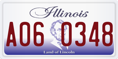 IL license plate A060348