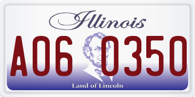 IL license plate A060350