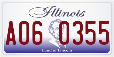 IL license plate A060355