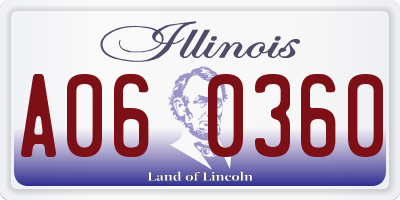 IL license plate A060360