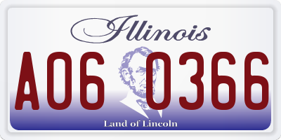 IL license plate A060366