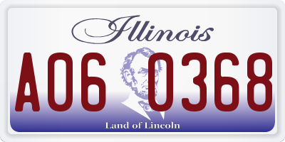 IL license plate A060368
