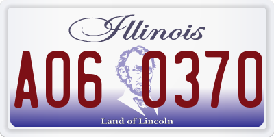IL license plate A060370