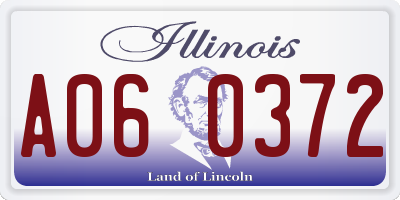 IL license plate A060372
