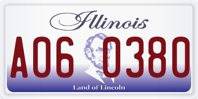 IL license plate A060380