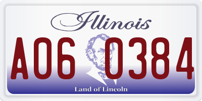 IL license plate A060384