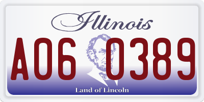 IL license plate A060389