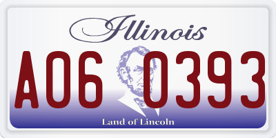 IL license plate A060393