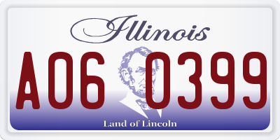 IL license plate A060399