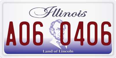 IL license plate A060406