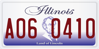 IL license plate A060410