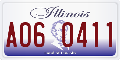 IL license plate A060411