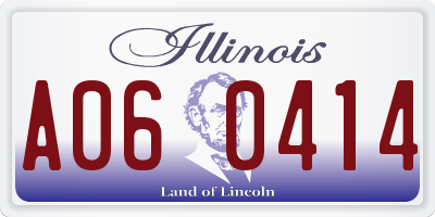IL license plate A060414