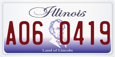 IL license plate A060419