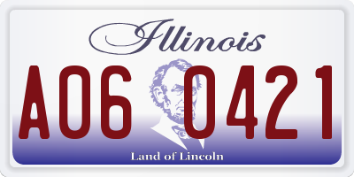 IL license plate A060421