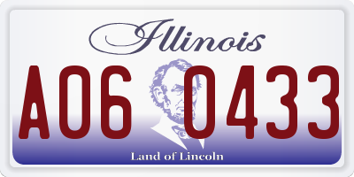 IL license plate A060433