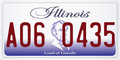 IL license plate A060435