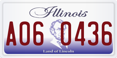IL license plate A060436