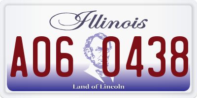 IL license plate A060438