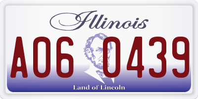 IL license plate A060439