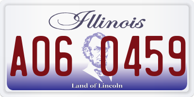 IL license plate A060459