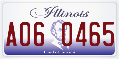 IL license plate A060465